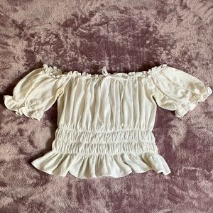 Forever 21 White Cropped Top